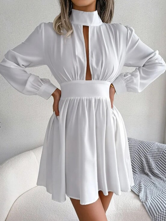 Lovely Rosetta Dresses & Skirts - Bold and Flirty Turtleneck Mini Dress